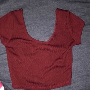 Burgundy crop top